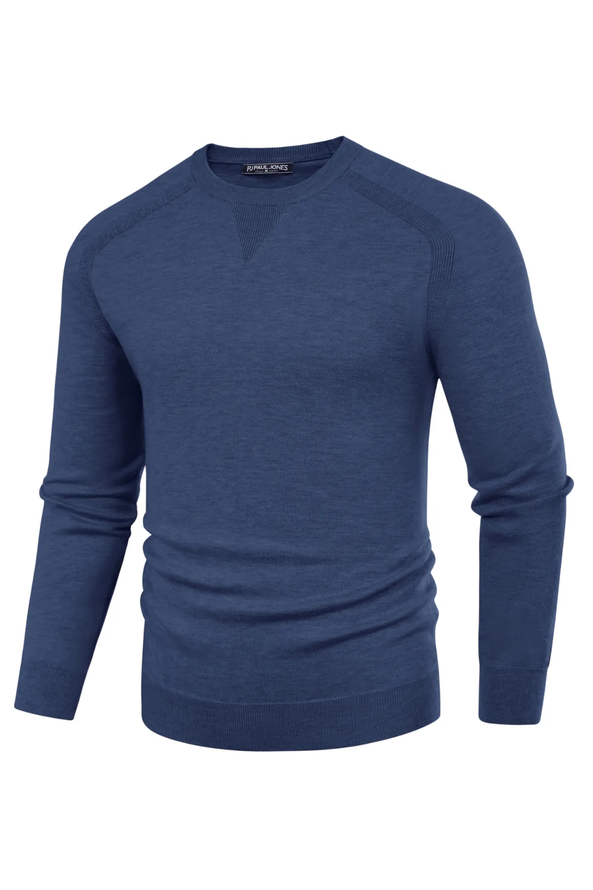 PJ Men's Crewveck Sweaters Casual Crew Neck Sweatshirt Wool Blend Knit Pullovers