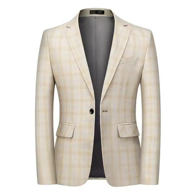 Plaid Slim Fit Blazers