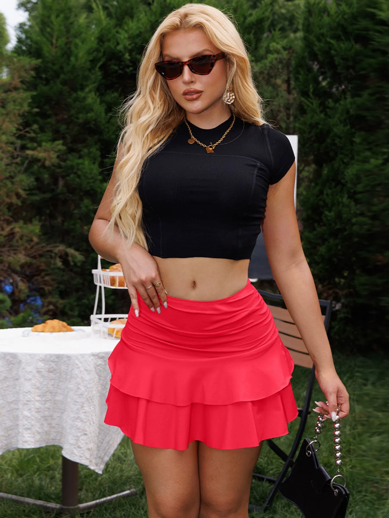 Pleated Tennis A-Line Skirt