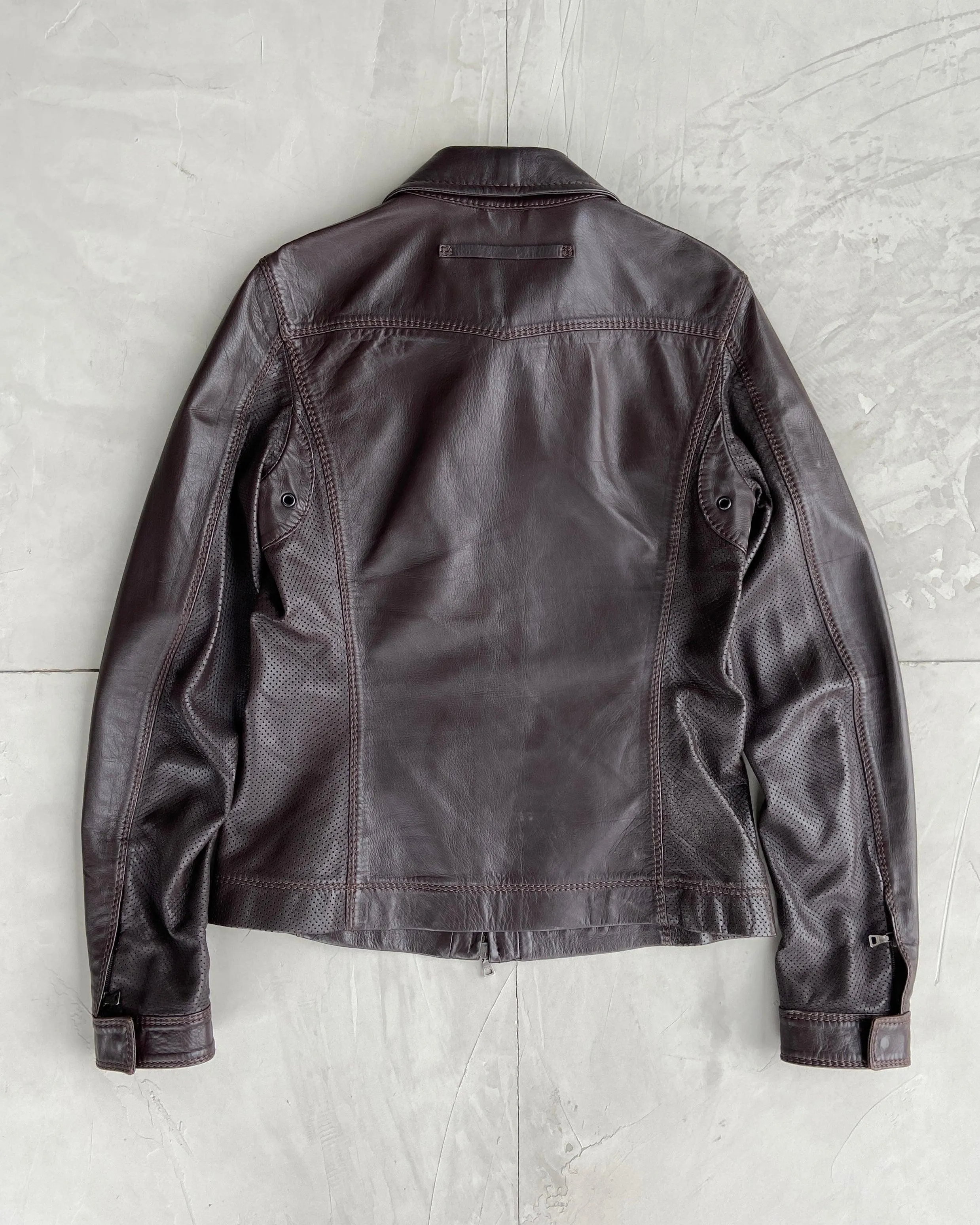 PRADA SPORT 2000'S LEATHER JACKET - M