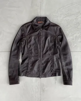 PRADA SPORT 2000'S LEATHER JACKET - M