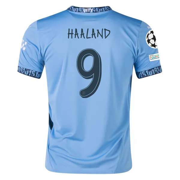 Puma Manchester Erling Haaland Home Jersey w/ Champions League   Club World Cup Patch 24/25 (Team Light Blue/Marine Blue)