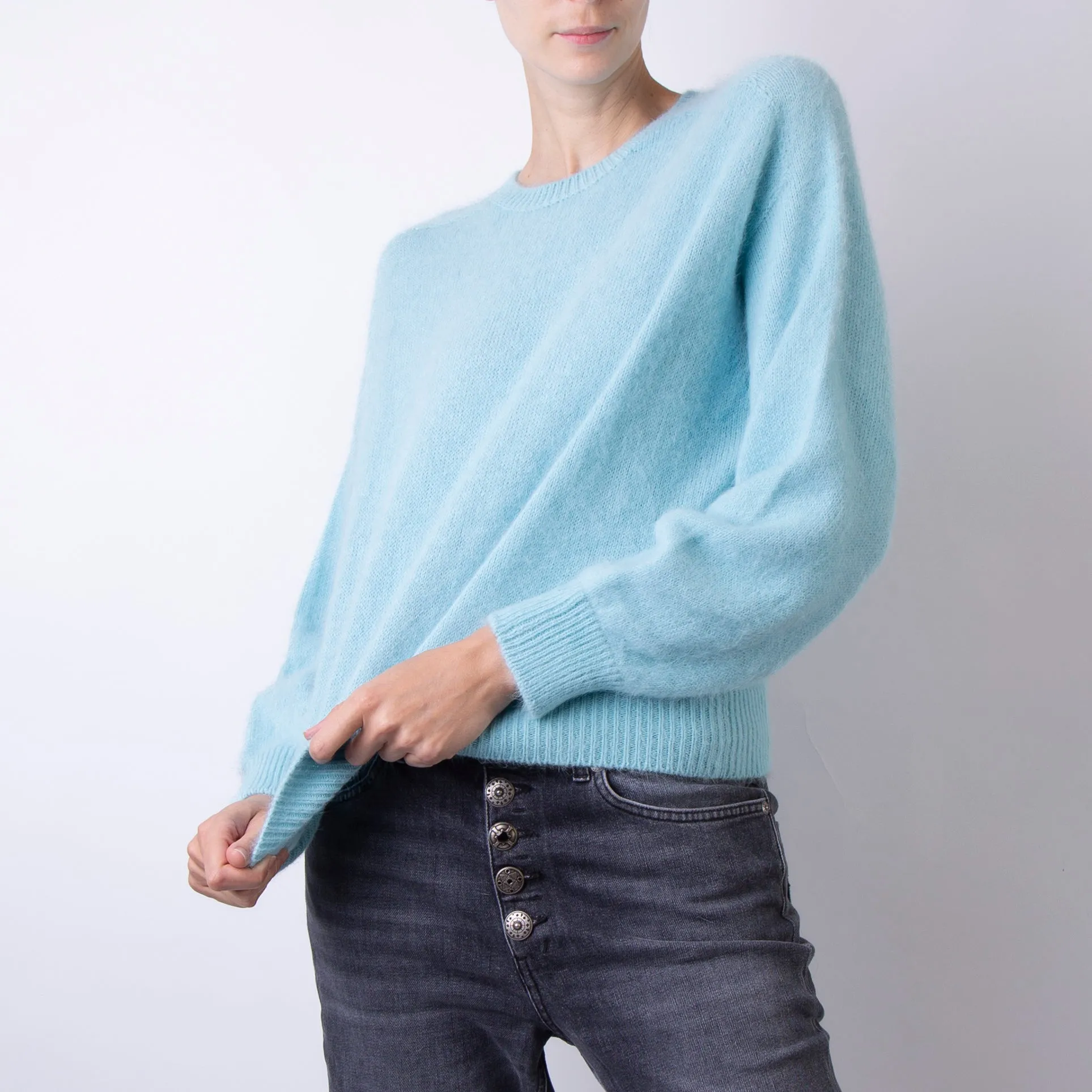 ROBERTO COLLINA SWEATER A30201 14 TURQUOISE