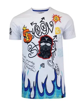 SCREENSHOT GRAFFITI FASHION T-SHIRTS-S11102 (WHITE)