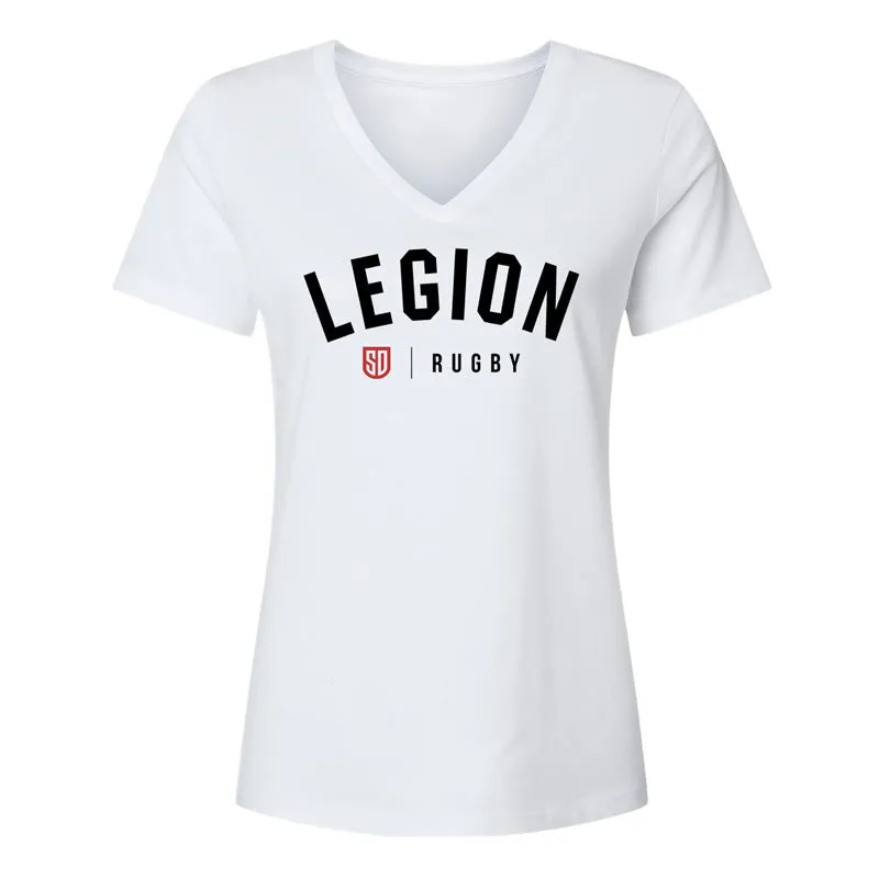 SD Legion Essential Women's V-Neck in White