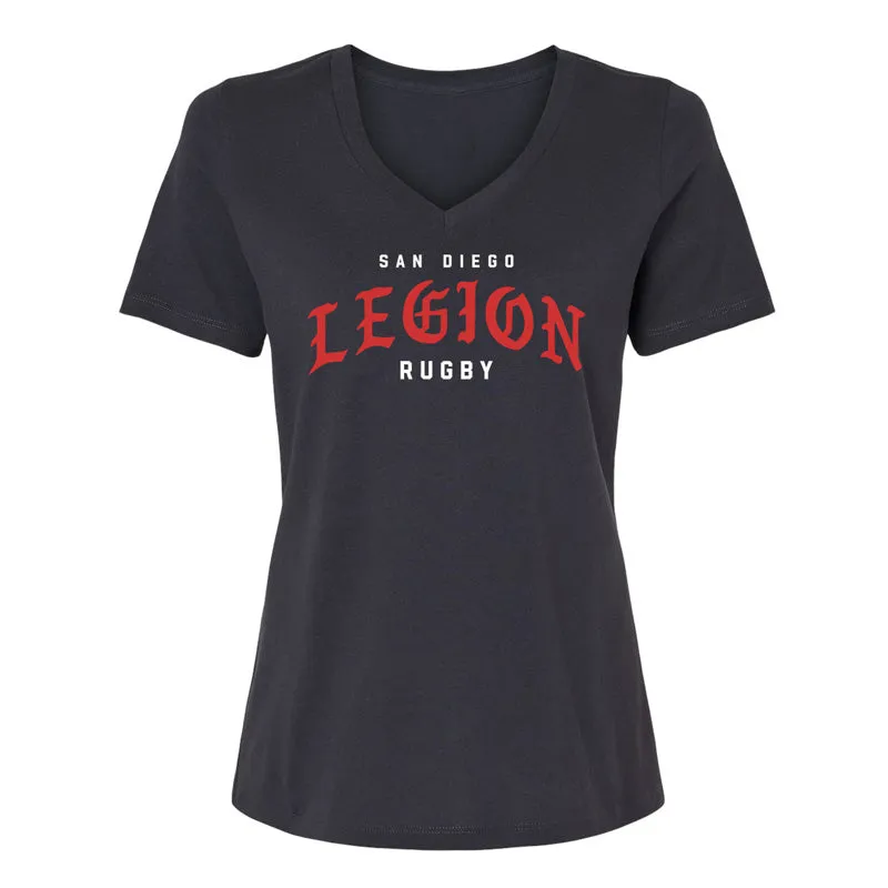 SD Legion "Old Town" Women's V-Neck in Black