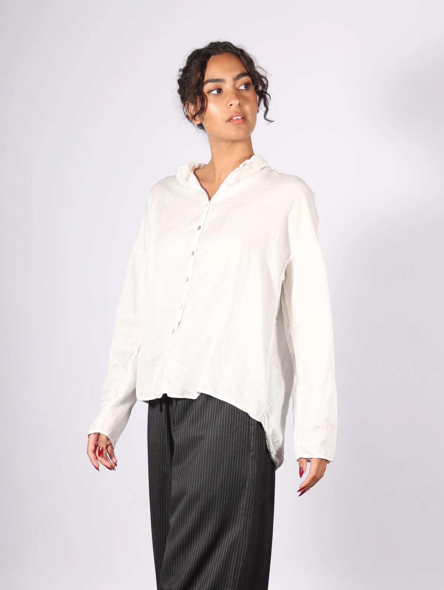 Short Collar Shirt in Milk by Album Di Famiglia