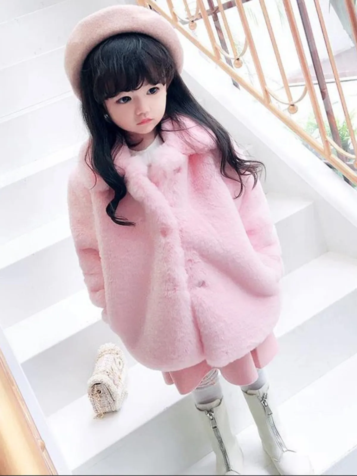 Sprinkle Magic Faux Fur Unicorn Winter Coat