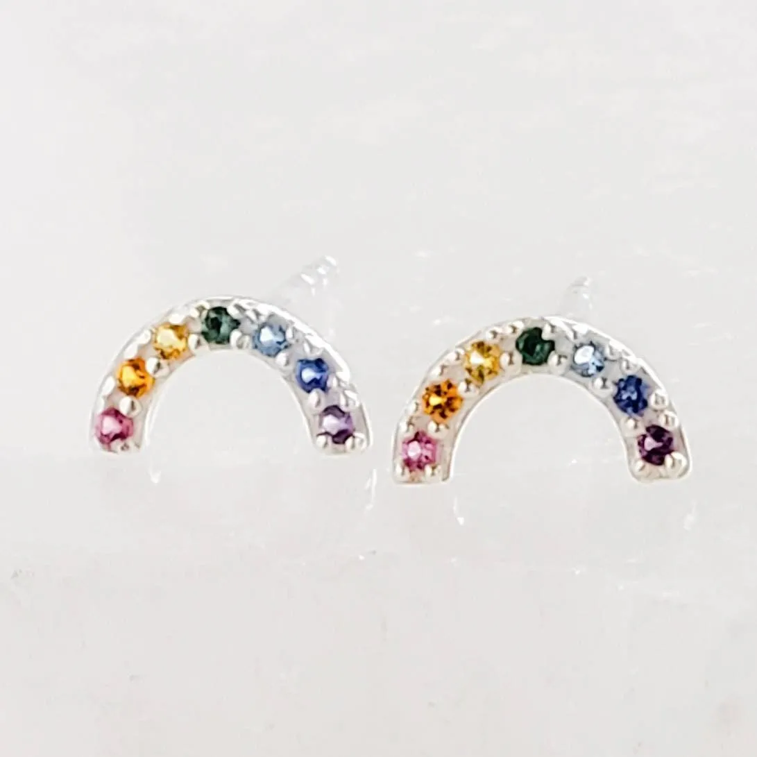 Super Cute Tiny Rainbow Studs