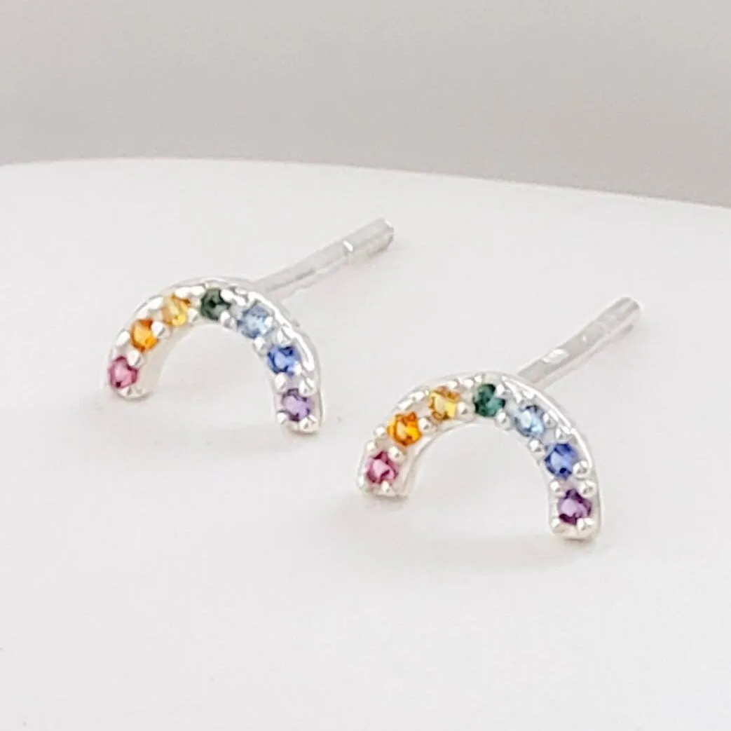 Super Cute Tiny Rainbow Studs