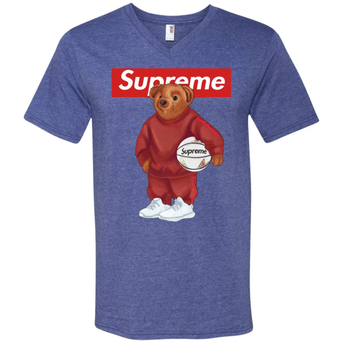 Supreme Bear Sport T-shirt Men V-Neck T-Shirt