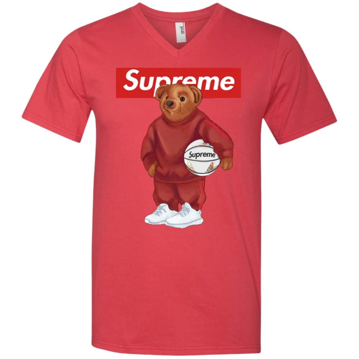 Supreme Bear Sport T-shirt Men V-Neck T-Shirt