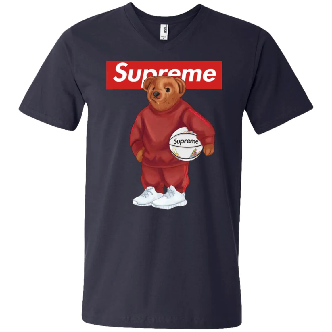 Supreme Bear Sport T-shirt Men V-Neck T-Shirt