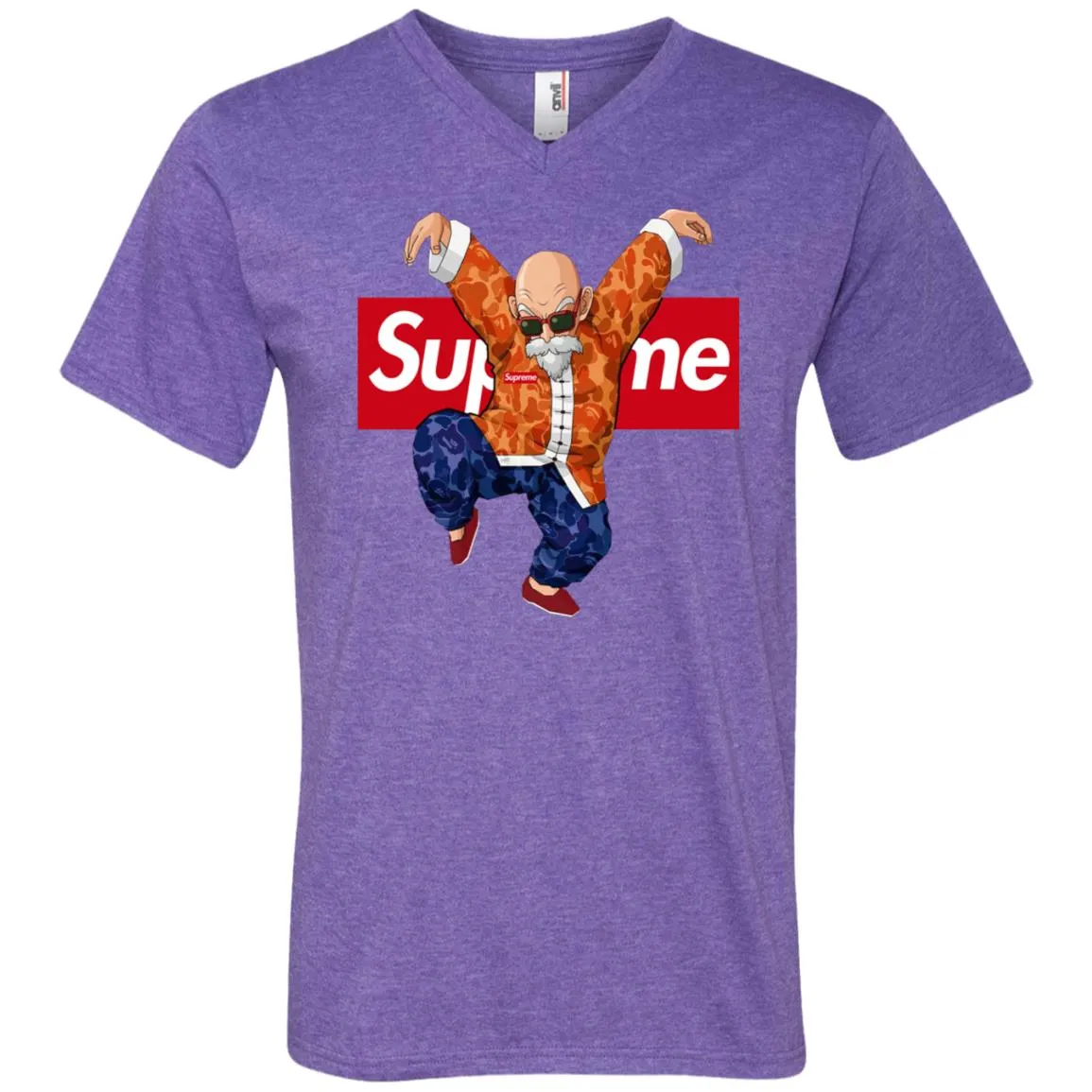 Supreme Kame Turtle Dragon Ball T-shirt Men V-Neck T-Shirt