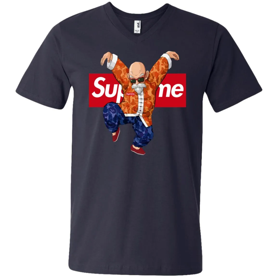 Supreme Kame Turtle Dragon Ball T-shirt Men V-Neck T-Shirt