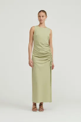 Third Form Drawn Deep Tank Maxi Dress - Sage