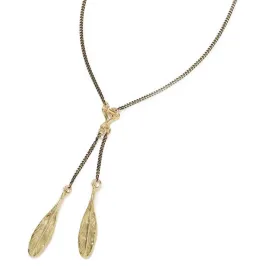 Two Feather Necklace