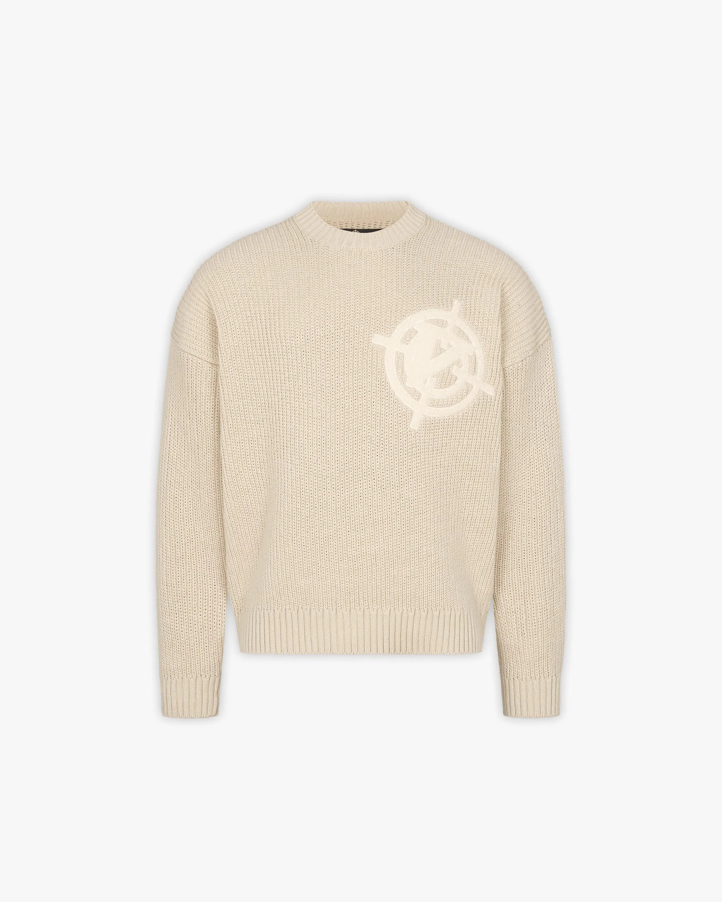 V-LOGO KNITWEAR BEIGE