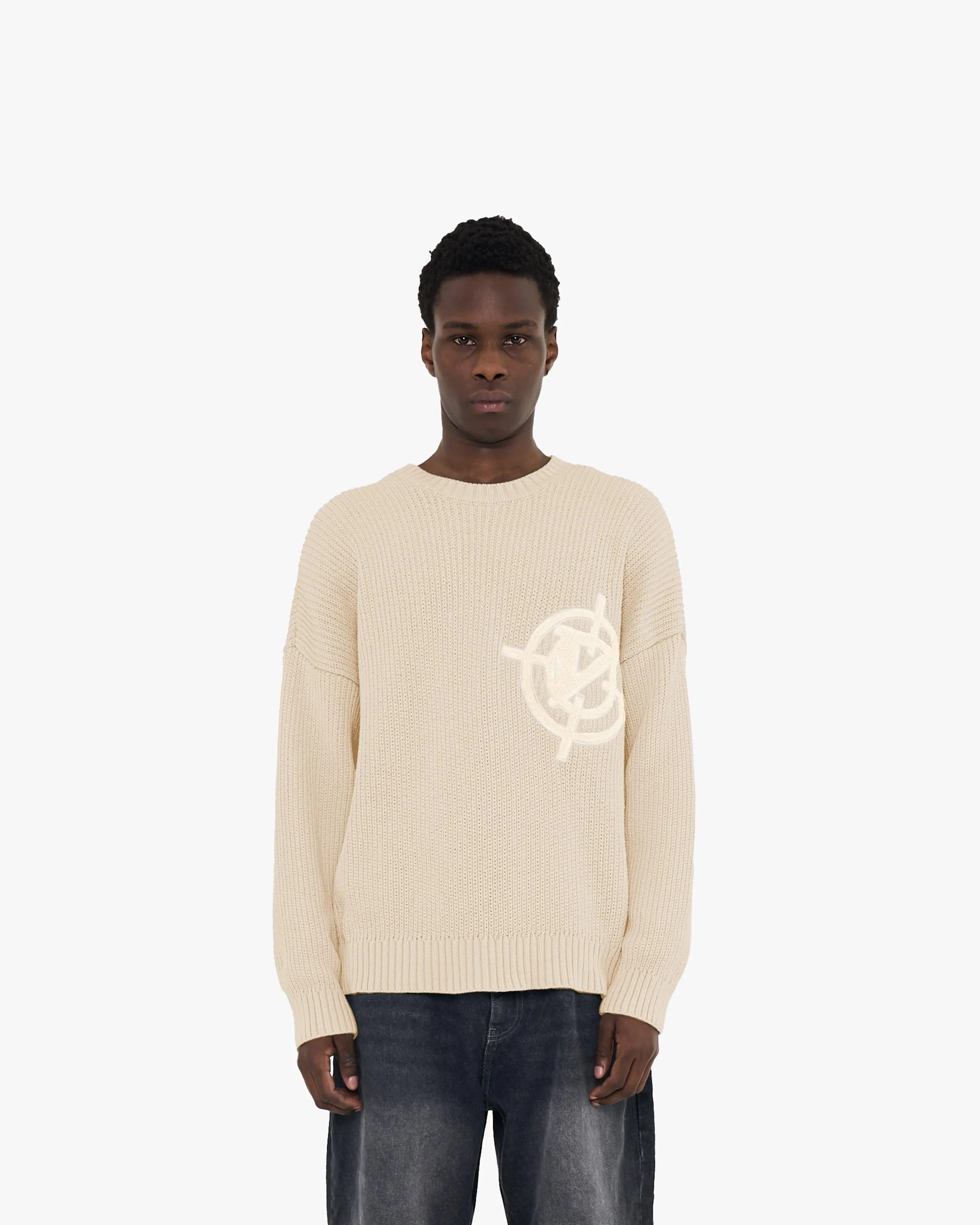 V-LOGO KNITWEAR BEIGE