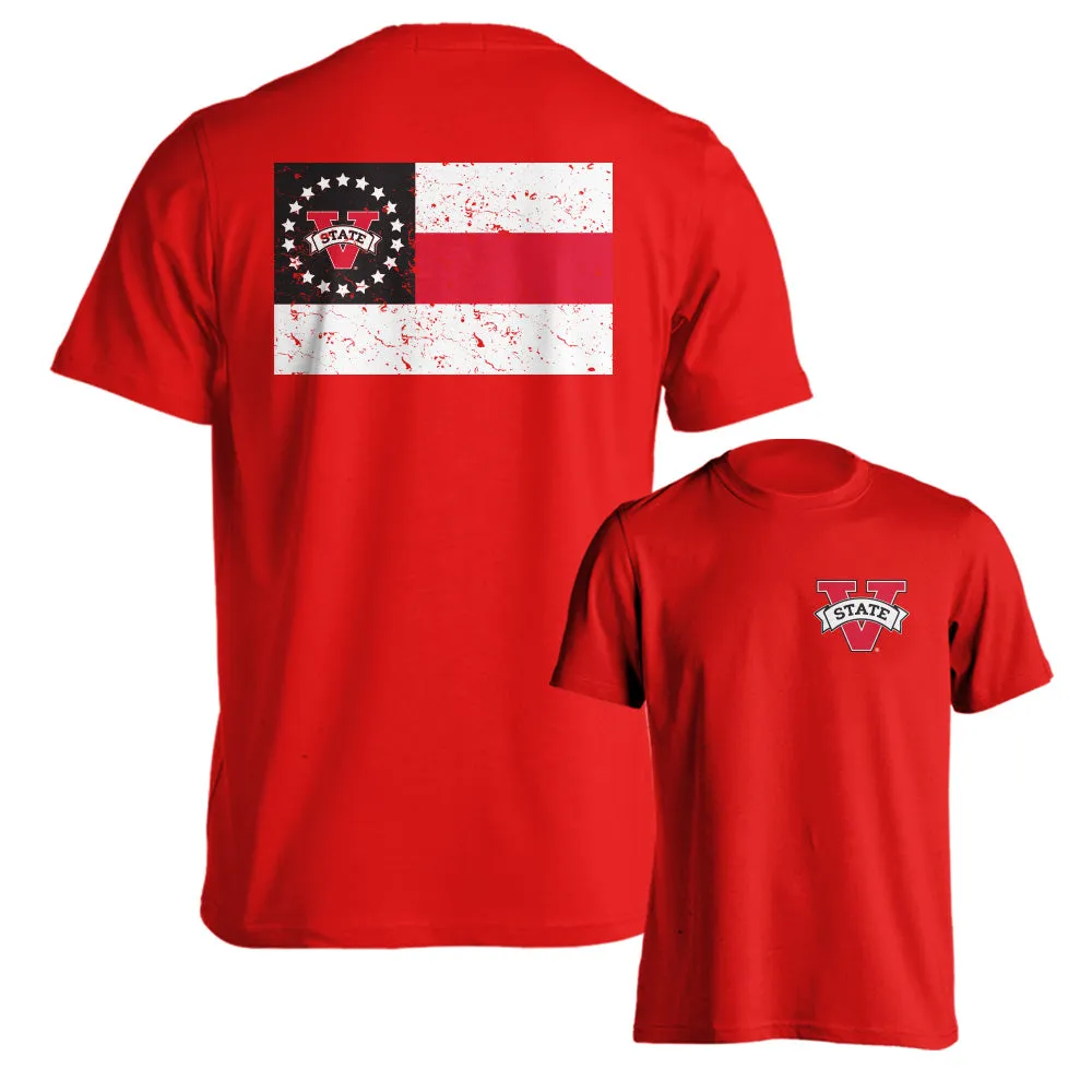 Valdosta State University VSU Blazers State Flag Logo Tee Short Sleeve T-Shirt