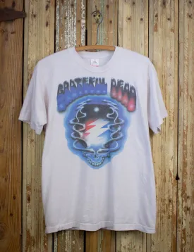 Vintage Grateful Dead Steal Your Face Logo Concert T Shirt 1994 White Large