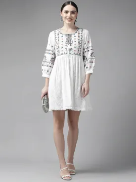 White A-Line Dress