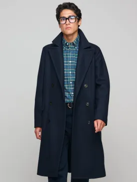 Wool & Cashmere Coat, Navy