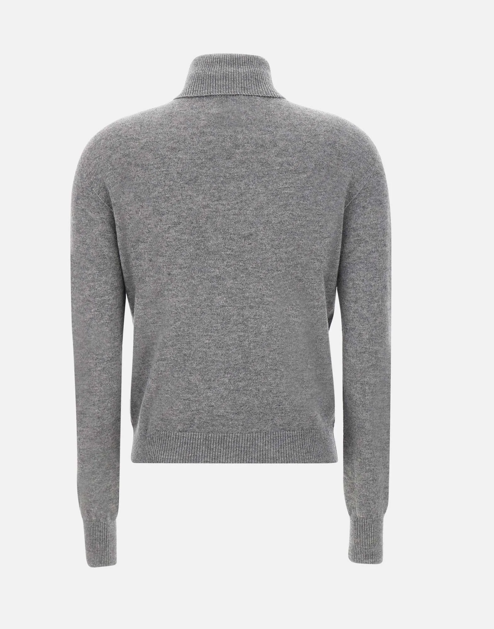 Wool Turtleneck Grey Long Sleeve Sweater