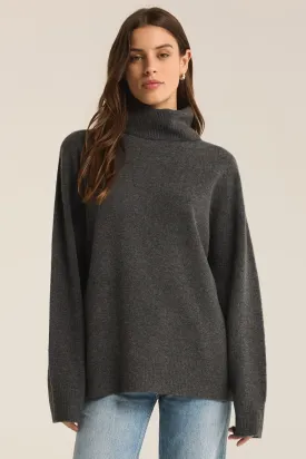 Z SUPPLY - RICHIE SWEATER CHARCOAL HEATHER